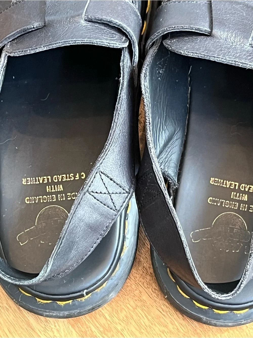 Vintage Dr. Martens Mens 11 Black Leather Slingback Clog Style Shoes